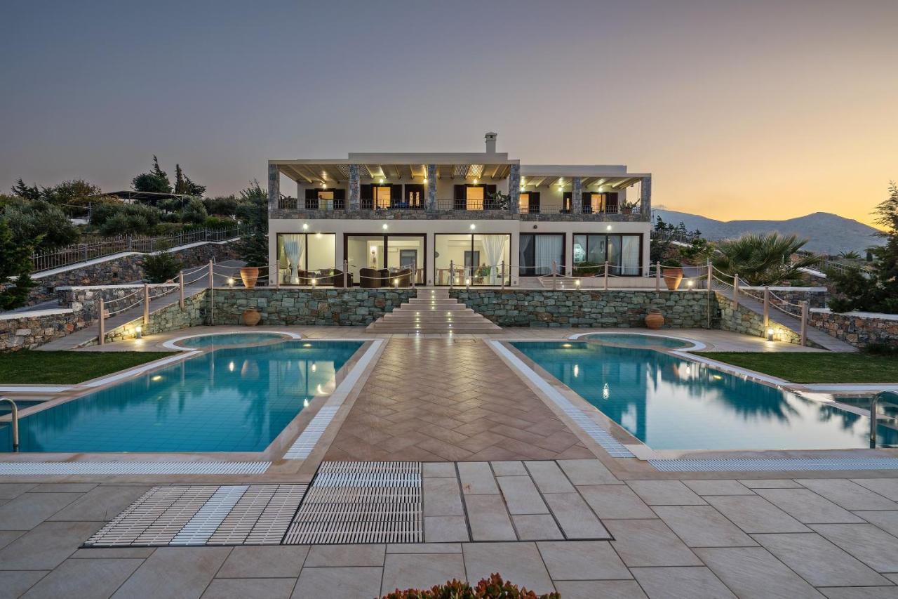 Sea Views At Villa Anemomylos With Heated Pool, Ping Pong And Tennis Agia Pelagia  Extérieur photo